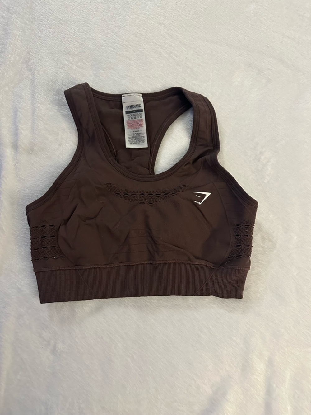 Gymshark Chocolate Brown Seamless Racerback Sports Bra